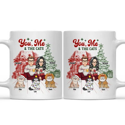 Couple You, Me And The Cats - Personalized Mug