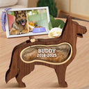 Dog Lovers,Dog Mom,Dog Dad,Pet Lovers,Pet Mom,Pet Dad,Memorial,Sad-German Shepherd Dog Memorial Shadowbox Fur Keepsake - Personalized Pet Shaped Wooden Keepsake