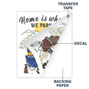Camping Home Is Where We Park It You And Me And The Dogs - Personalized Camping Decal, Decor Decal
