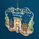 You And Me And The Dogs - Dog Lovers - Personalized Medallion Acrylic Ornament
