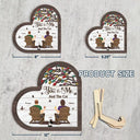 You And Me And The Fur Babies - Personalized 2-Layered Wooden Plaque With Stand