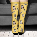 Custom Photo #1 Dad Pet Face Family - Personalized Socks