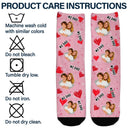 Custom Photo #1 Dad Pet Face Family - Personalized Socks