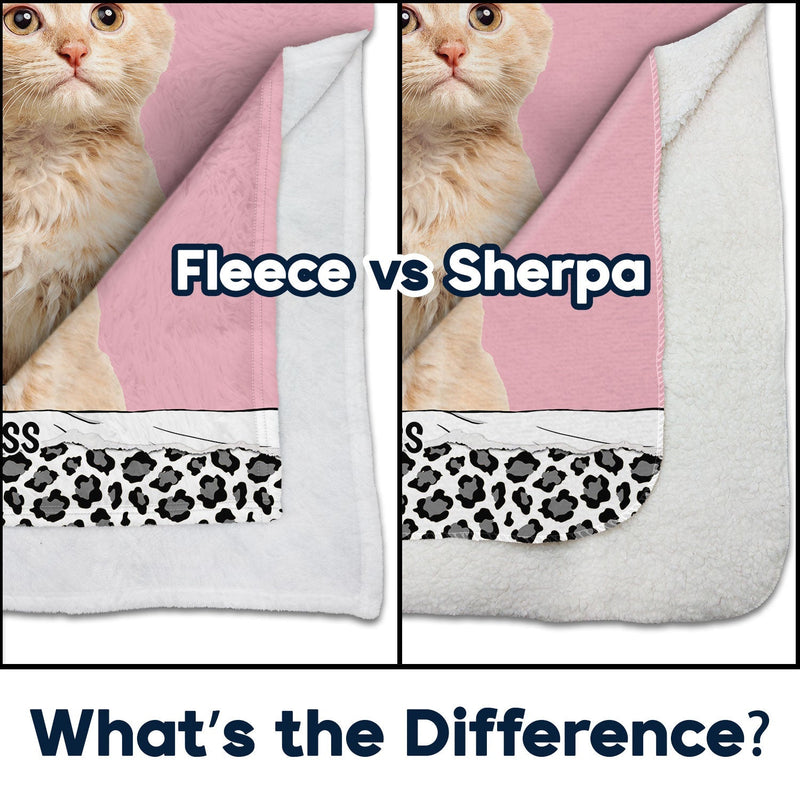 Custom Photo Life Is Better With Pets - Personalized Fleece Blanket
