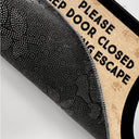 Cartoon Cats Secretly Planning An Escape - Gift For Cat Lovers - Personalized Doormat