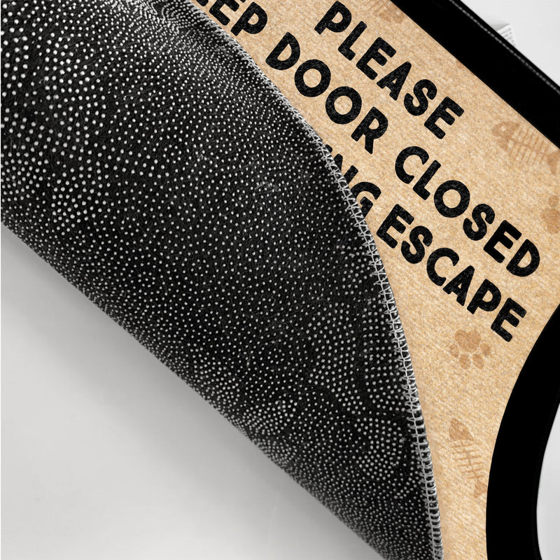 Cartoon Cats Secretly Planning An Escape - Gift For Cat Lovers - Personalized Doormat