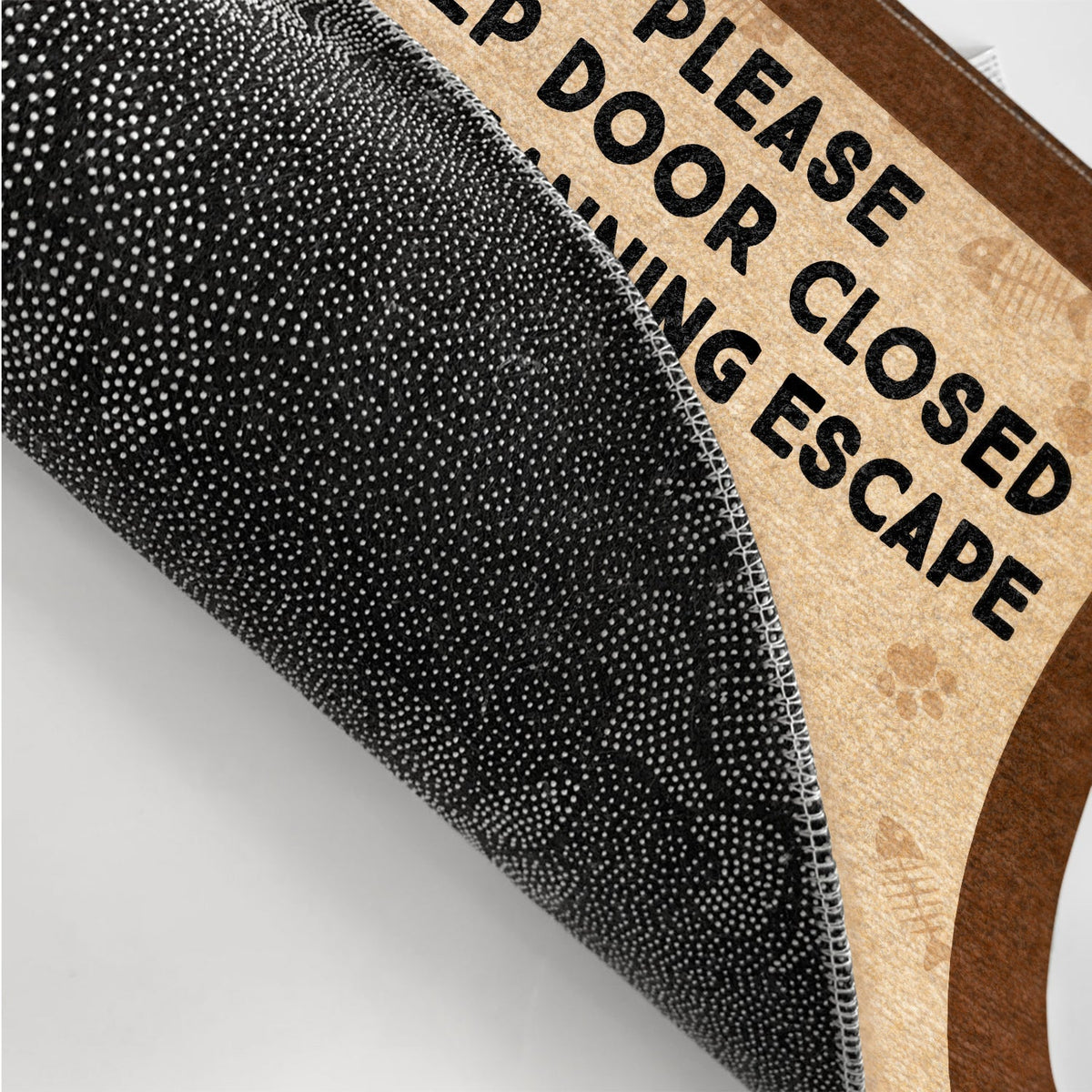 Funny Cartoon Pets Planning Escape - Gift For Pet Lovers - Personalized Doormat