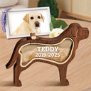 Dog Lovers,Dog Mom,Dog Dad,Pet Lovers,Pet Mom,Pet Dad,Memorial,Sad-Labrador Retriever Dog Memorial Shadowbox Fur Keepsake - Personalized Pet Shaped Wooden Keepsake