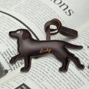 Dog Lovers,Pet Lovers,Dog Mom,Happy-Labrador Retriever Shaped, Dog Lovers Charm - Personalized Dog Leather Bag Charm, Keychain