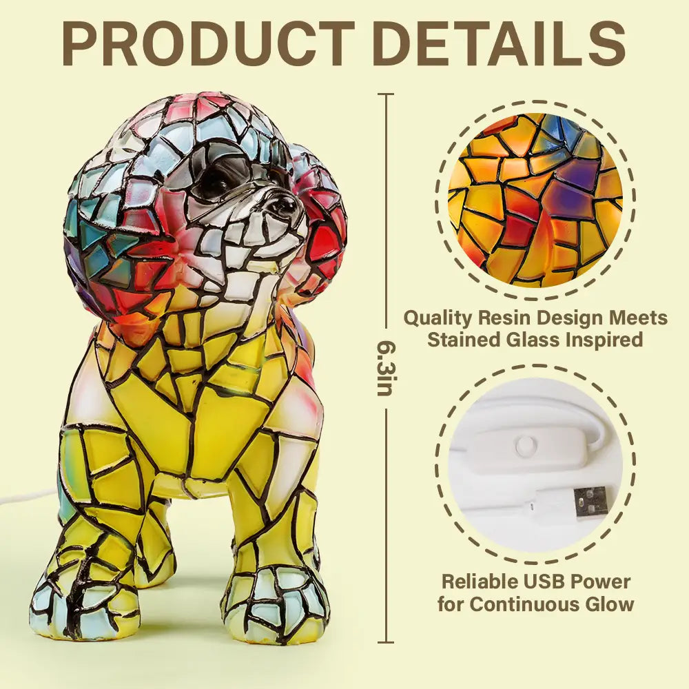 Pet Lovers-Poodle Lamp - Personalized Custom Dog Lamp