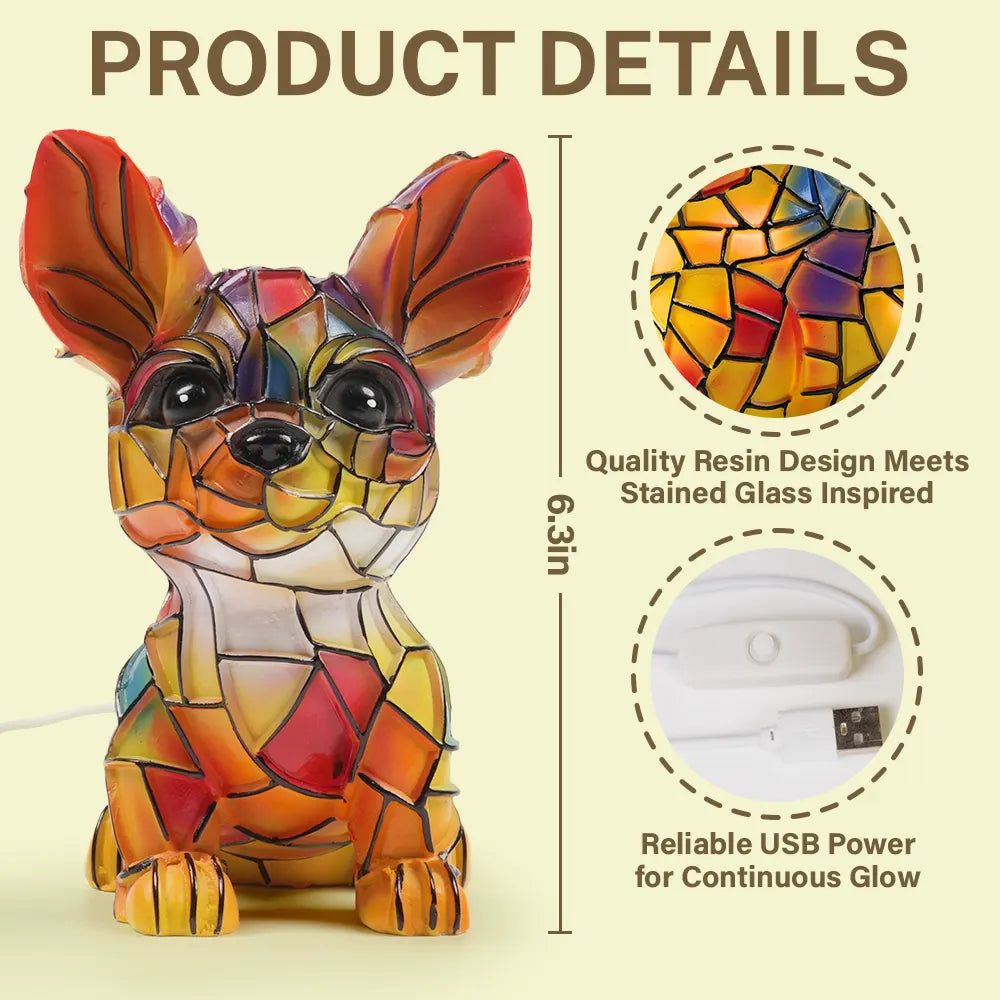 Pet Lovers-Chihuahua Lamp - Personalized Custom Dog Lamp
