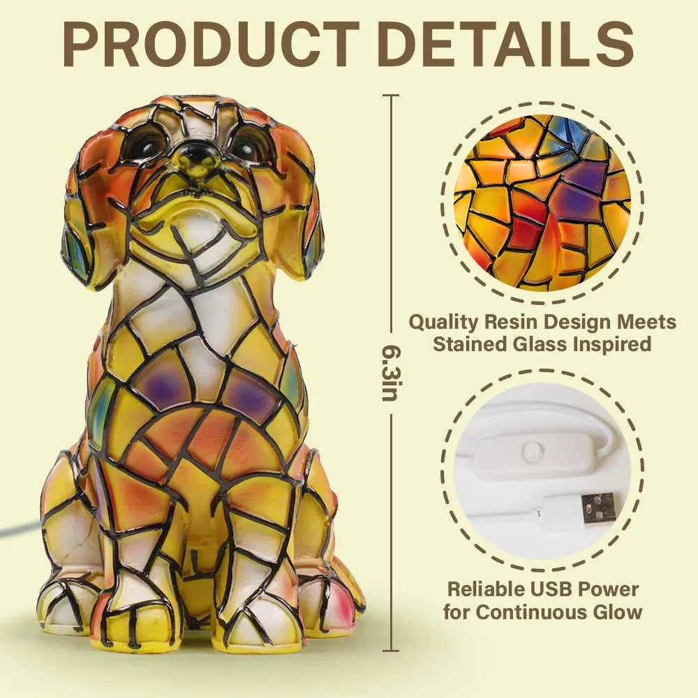 Pet Lovers-Golden Retriever Lamp - Personalized Custom Dog Lamp