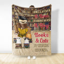 Just A Girl Boy Who Loves Books & Dogs Cats - Personalized Custom Fleece Blanket