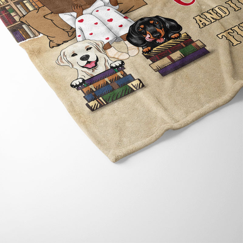 Just A Girl Boy Who Loves Books & Dogs Cats - Personalized Custom Fleece Blanket