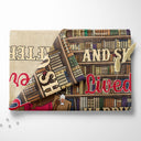 Just A Girl Boy Who Loves Books & Dogs Cats - Personalized Custom Fleece Blanket
