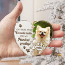 Custom Photo You Would Have Lived Forever Pet Memorial - Personalized Heart Shaped Glass Ornament