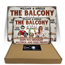 Hope You Brought Booze And Dog Snacks - Couple Edition - Backyard Sign - Personalized Custom Classic Metal Signs