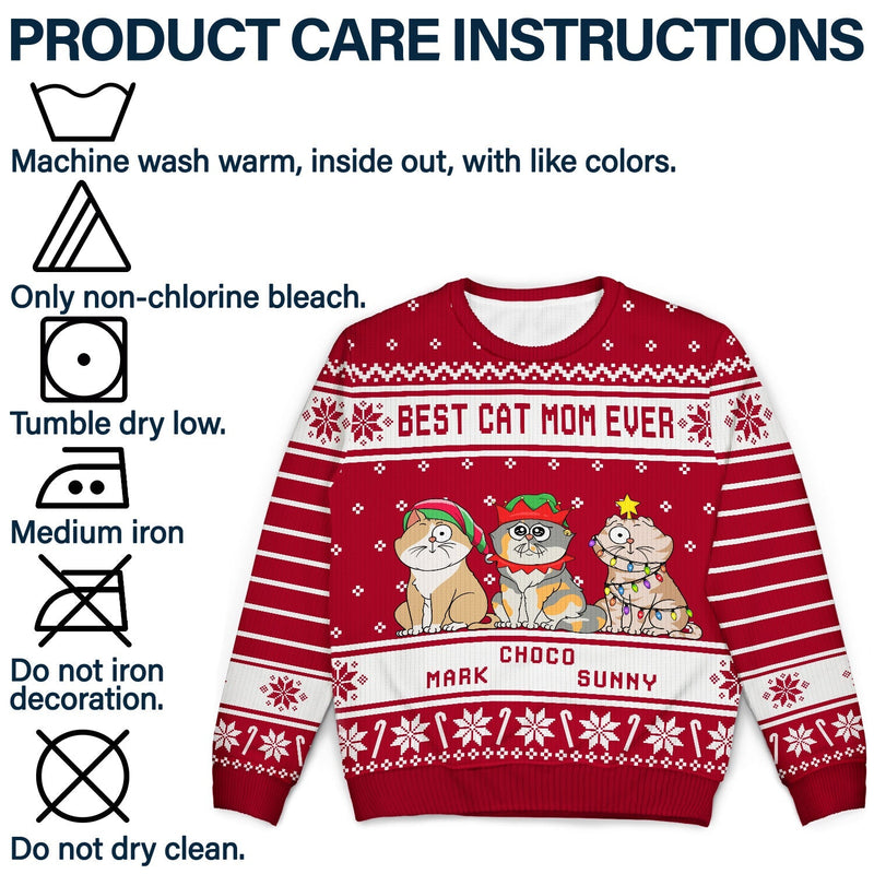 Meowy Christmas - Personalized Unisex Ugly Sweater