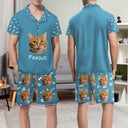 Custom Photo Pet Faces - Gift For Pet Lovers - Personalized Short Pajamas Set