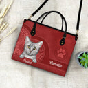 Aesthetic Pattern Of Cute Dogs And Cats - Birthday, Loving Gift For Pet Lovers, Dog Mom, Cat Mom - Personalized Leather Bag