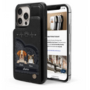 Dog Lovers, Dog Mom - Cute Dogs And Cats Aesthetic Pattern - Personalized Leather Flip Wallet Phone Case