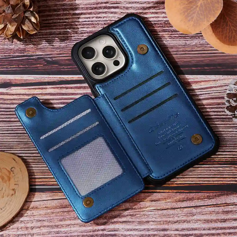 Dog Lovers, Dog Mom - Cute Dogs And Cats Aesthetic Pattern - Personalized Leather Flip Wallet Phone Case
