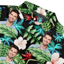 Custom Photo Funny Human And Pet Faces - Personalized Hawaiian Shirt