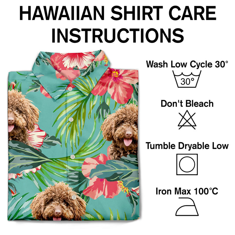 Custom Photo Funny Human And Pet Faces - Personalized Hawaiian Shirt