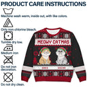 Meowy Catmas Funny Cartoon - Personalized Unisex Ugly Sweater