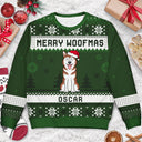 Feliz Navidog Merry Woofmas Cartoon Dogs - Christmas Gift For Dog Lovers - Personalized Unisex Ugly Sweater