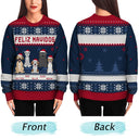 Feliz Navidog Merry Woofmas Cartoon Dogs - Christmas Gift For Dog Lovers - Personalized Unisex Ugly Sweater