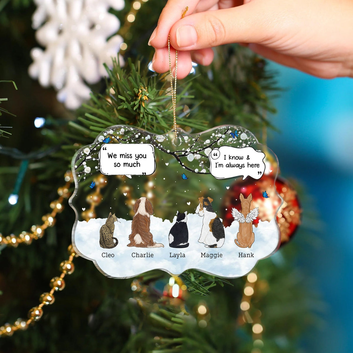 They Still Talk About You I Know - Pet Memorial - Personalized Medallion Acrylic Ornament