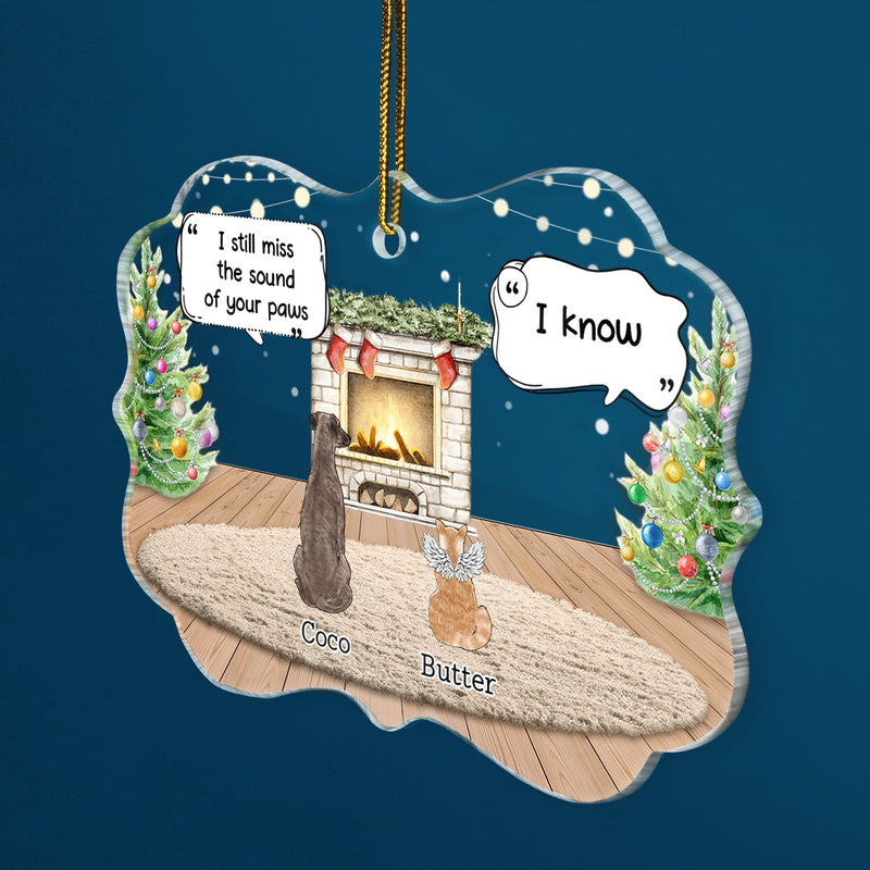 They Still Talk About You Cozy House - Pet Memorial - Personalized Medallion Acrylic Ornament