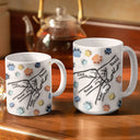 Dog And Human Fist Bump - Gift For Dog Dad, Dog Lovers - 3D Inflated Effect Printed Mug, Personalized White Edge-to-Edge Mug