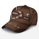 Grandpa Dad Kids Handprints Design - Personalized Classic Cap