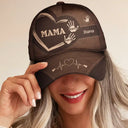 Grandpa Dad Kids Handprints Design - Personalized Classic Cap