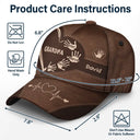 Grandpa Dad Kids Handprints Design - Personalized Classic Cap