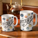 Best Cat Dad Ever Paws And Human Hand Fist Bump - 3D Inflated Effect Printed Mug, Personalized White Edge-to-Edge Mug