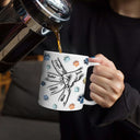 Best Cat Dad Ever Paws And Human Hand Fist Bump - 3D Inflated Effect Printed Mug, Personalized White Edge-to-Edge Mug