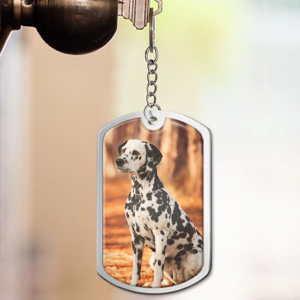 Custom Photo When Tomorrow Starts Without Me - Personalized Aluminum Keychain