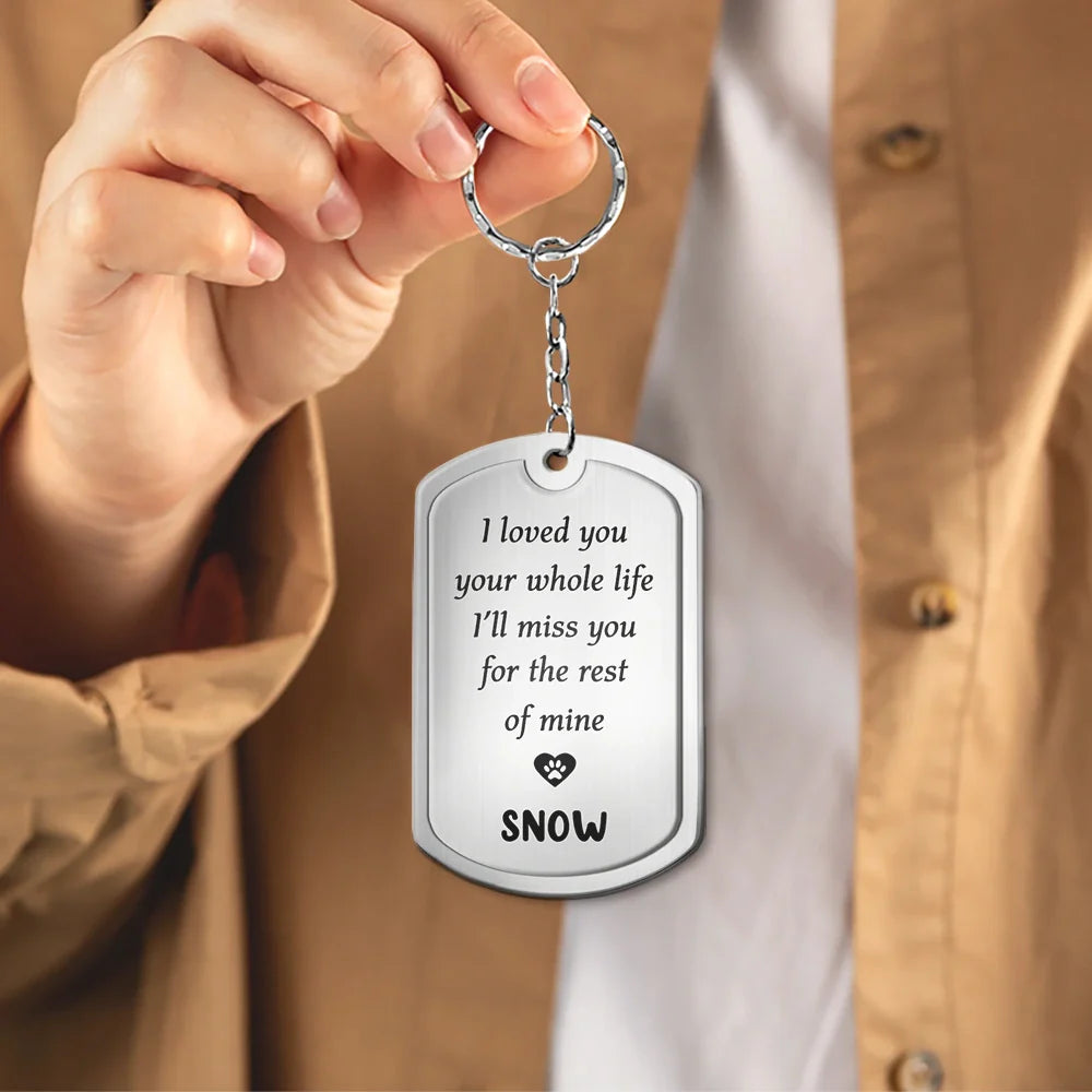 Custom Photo When Tomorrow Starts Without Me - Personalized Aluminum Keychain