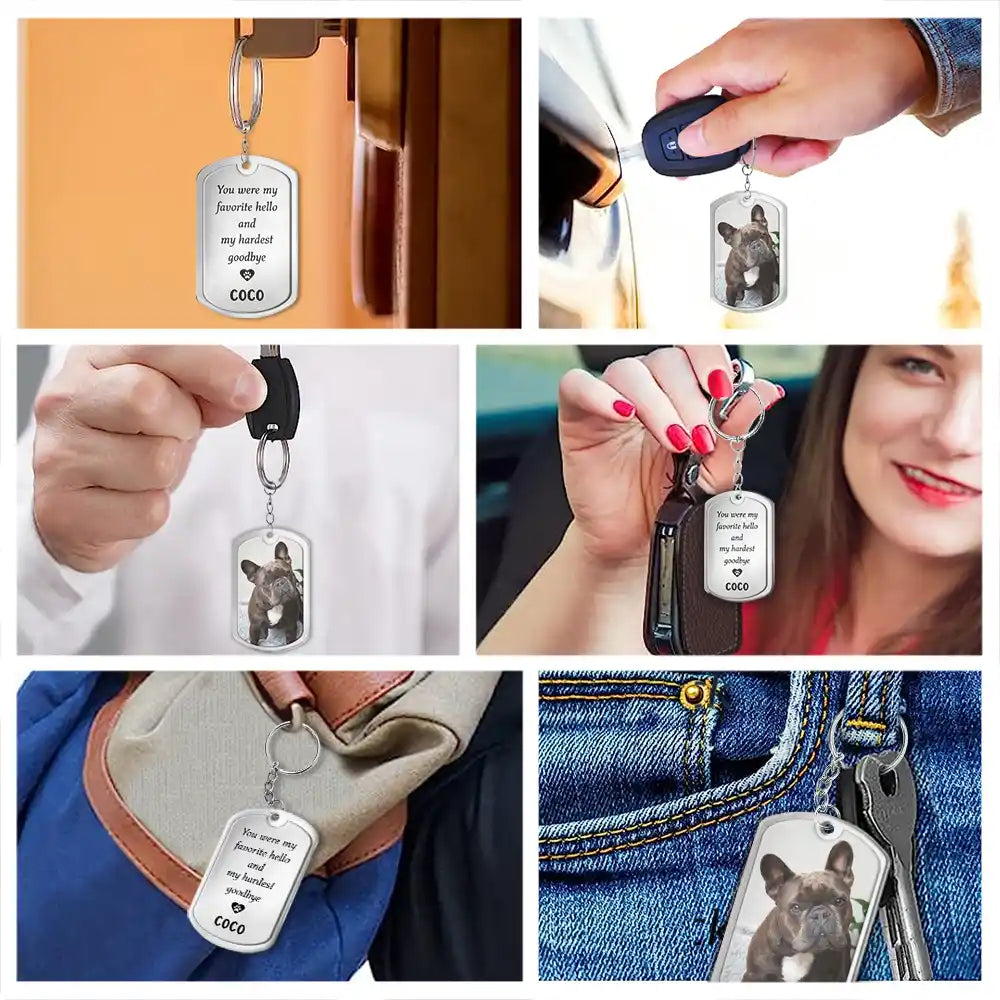 Custom Photo When Tomorrow Starts Without Me - Personalized Aluminum Keychain
