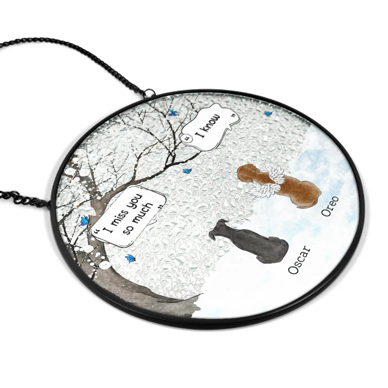 They Still Talk About You With Love - Personalized Stained Glass Window Hanging Suncatcher