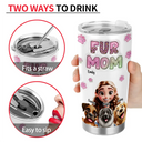 Dog Lovers,Dog Mom,Pet Lovers,Happy - Dog Mom 3D Effect - Personalized Tumbler