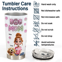Dog Lovers,Dog Mom,Pet Lovers,Happy - Dog Mom 3D Effect - Personalized Tumbler