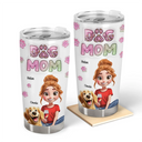 Dog Lovers,Dog Mom,Pet Lovers,Happy - Dog Mom 3D Effect - Personalized Tumbler