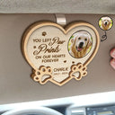 Custom Photo Cat Dog Pet Memorial You Left Paw Prints On My Heart Forever - Personalized Custom Shaped Car Visor Clip