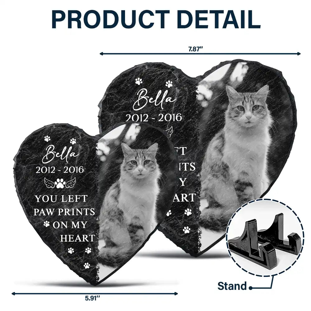Memorial, Pet Lovers, Cat Lovers, Dog Lovers - Custom Photo Memorial Missed Beyond Words - Personalized Heart Memorial Garden Stone

