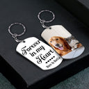 Custom Photo Once By My Side, Forever In My Heart - Memorial Gift For Dog Lovers, Cat Lovers - Personalized Aluminum Keychain