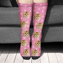 Custom Photo Funny Pet Face Pattern - Gift For Dog Lovers, Cat Lovers, Family - Personalized Socks